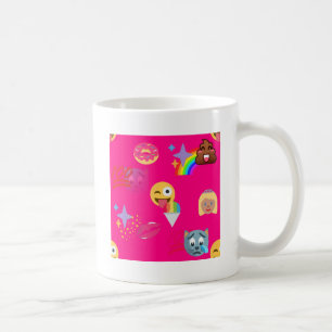 Mug émoticône rose chaud