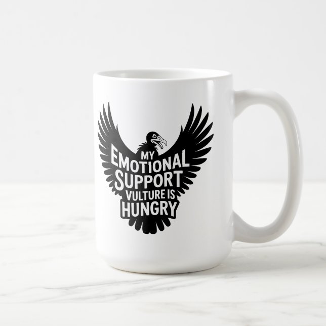 Mug Emotional Support Vulture Neurodivergence Humor (Droite)
