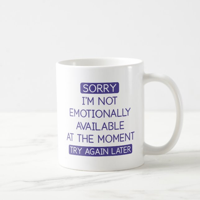Mug Émotionnellement disponible (Droite)