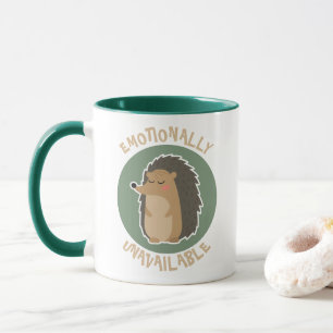 Mug Émotionnellement indisponible : Hérisson mignon