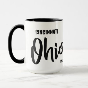 Mug Emplacement personnalisé & nom Ohio