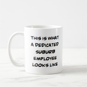 Mug employé de banlieue, dédié