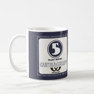 Mug Employé de couleur personnalisé 5 années de servic