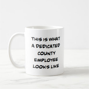 Mug employé du comté, dédié