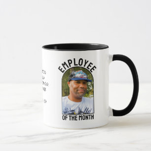 Mug EMPLOYÉ DU MOIS Photo Appréciation du collaborateu