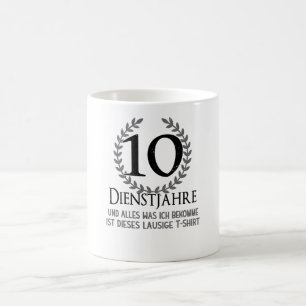 Mug Employés 10 ans Société Anniversaire de l'entre