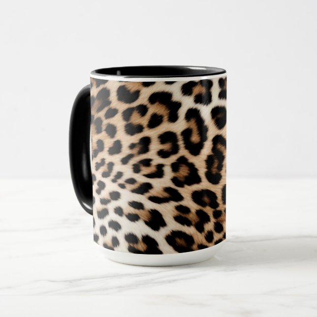 Mug Empreinte de léopard Brown Cream (Devant gauche)