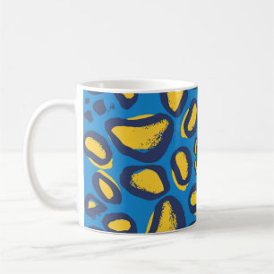 Mug Empreinte de léopard coloré, texture transparente.