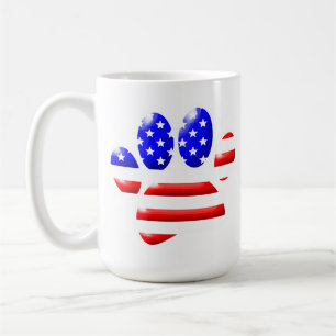 Mug EMPREINTE DE PATTE américain du Drapeau