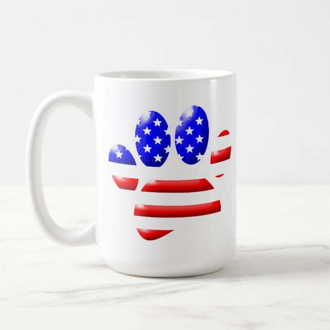 Mug EMPREINTE DE PATTE américain du Drapeau (Gauche)