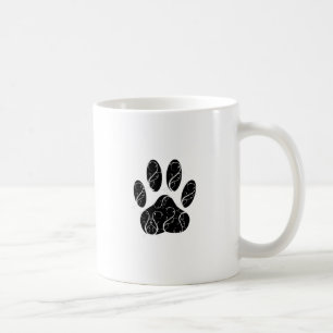 Mug Empreinte de patte Chien Noir Avec Flouris Blanc