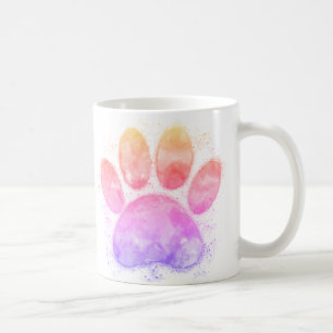 Mug Empreinte de patte de chien à l'aquarelle Impressi