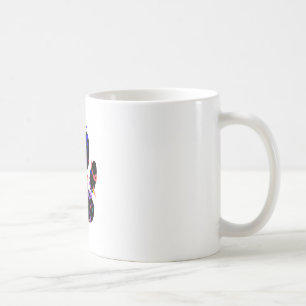 Mug Empreinte de patte De Chien Avec Confetti Et Strea