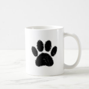 Mug Empreinte de patte De Chien Rough Et Distressed