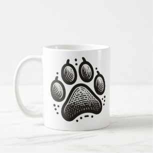 Mug Empreinte de patte moderne - Cadeau Amoureux d