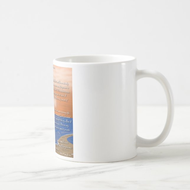 Mug Empreintes de pas dans le poème de sable (Droite)