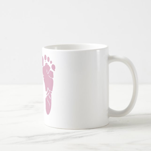 Mug Empreintes de pas roses de bébé (Droite)