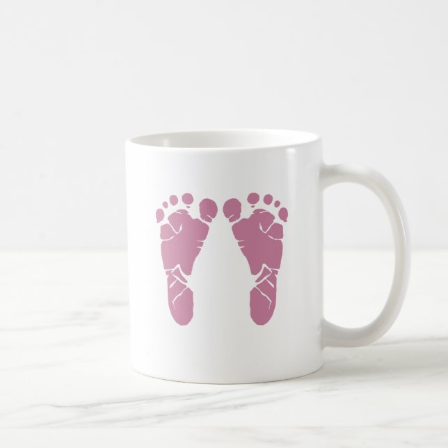 Mug Empreintes de pas roses de bébé (Droite)