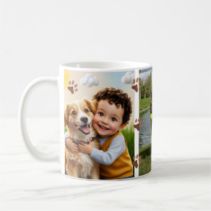 Mug Empreintes de patte mignonnes personnalisées Quatr
