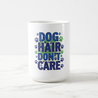Mug Empreintes de pattes de chiens bleus, violets et v