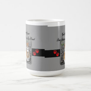 Mug empreintes de pattes sur My Heart Grey