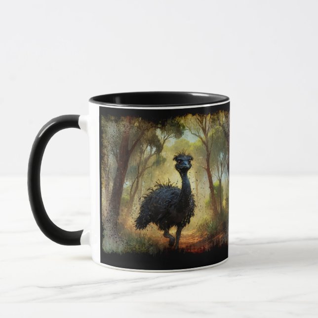 Mug Emu et Forêt extérieure australienne (Gauche)