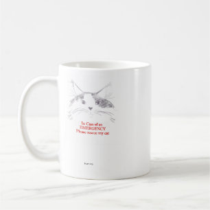 Mug En cas d'urgence secourez svp mon chat