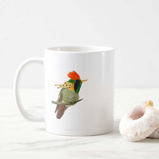 Mug en céramique avec design de Coquette à touffes (Avec donut)