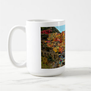 Mug en céramique blanche. Cinque Terre, Italie