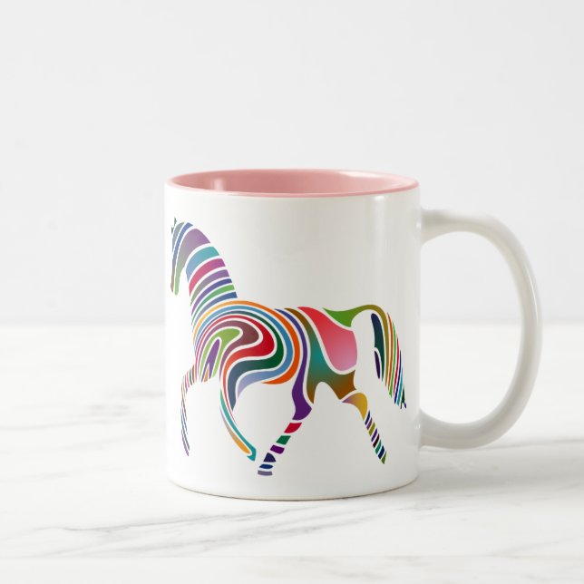 Mug en céramique de cheval avité (Droit)