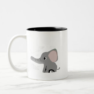 Mug en céramique éléphant de dessin animé mignon -