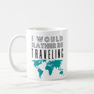 Mug en céramique - Je préférerais voyager