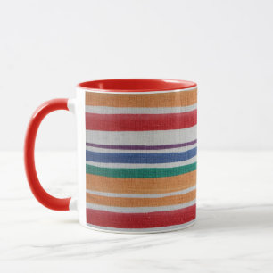 Mug en céramique rayée