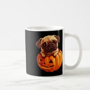 Mug En Citrouille Halloween Pugkin mignon Carlin Hallo