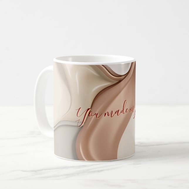 Mug en graphisme abstrait élégant (Devant gauche)