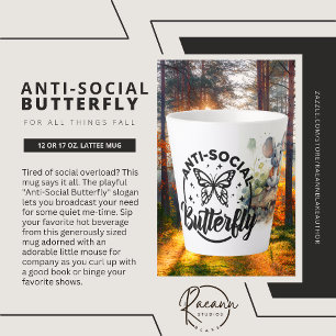 Mug en latte anti-papillon social