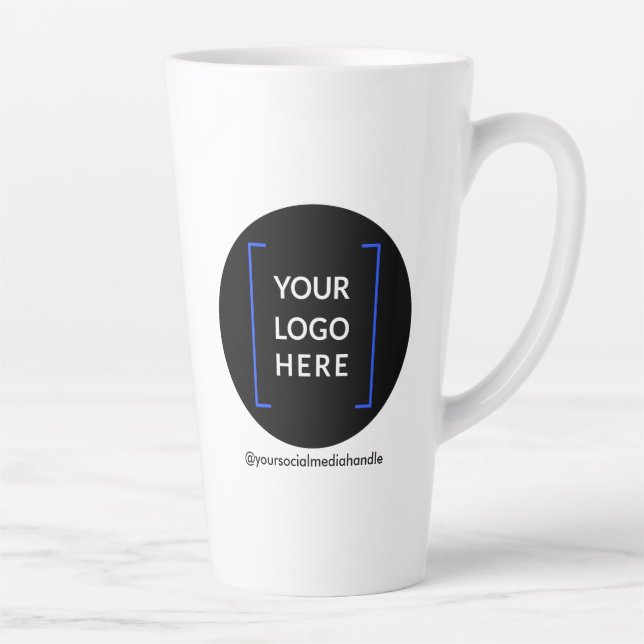 Mug en latte de 17 oz sur mesure avec logo No Mini (Droite)