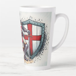 Mug en latte de 17oz avec Croisader Knight design