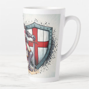 Mug en latte de 17oz avec Croisader Knight design