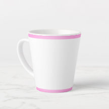 Mug en latte de bande rose