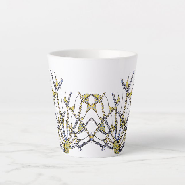 Mug en latte lunatique (Doodle - dessiné à la main (Devant)