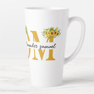 Mug en latte MOM personnalisé avec les noms des en