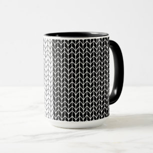 MUG EN MAILLE NOIR & BLANC Combinaison Noir Haut