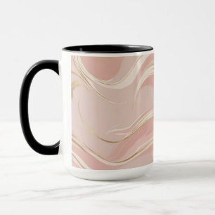 Mug en marbre rose et or - Élégant minimaliste