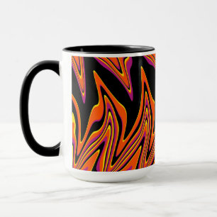 Mug En noir, rose, orange et jaune