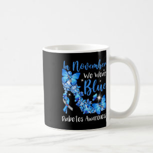 Mug En Novembre Nous Portons Bleu Papillons Diabète Aw