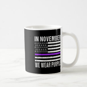 Mug En Novembre Nous Portons Violet Cancer Pancréatiqu