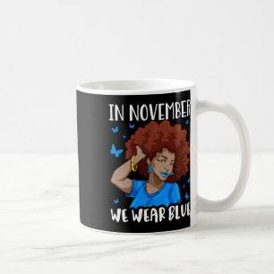 Mug En Novembre Nous Utilisons Blue Black Woman Diabèt