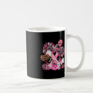 Mug En Octobre Nous Portons Pink Ribbon Ghost Hallowee