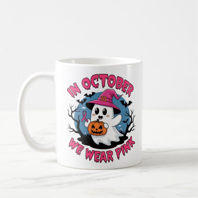 Mug en octobre, nous portons un joli fantôme rose hall (Gauche)